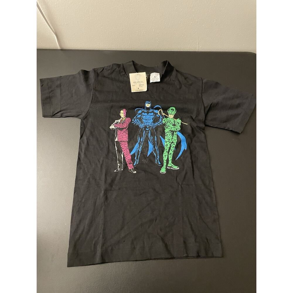Vintage NWT Youth medium 90s Batman Forever Riddler Two Face (Silver Surfer)